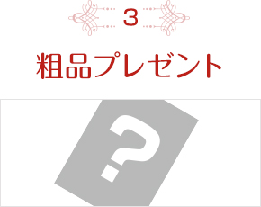 粗品プレゼント